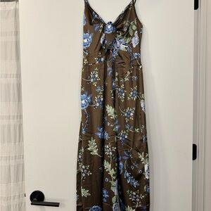 Floral Brown Maxi Dress